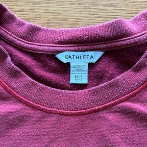 Athleta Burgundy Crewneck Top